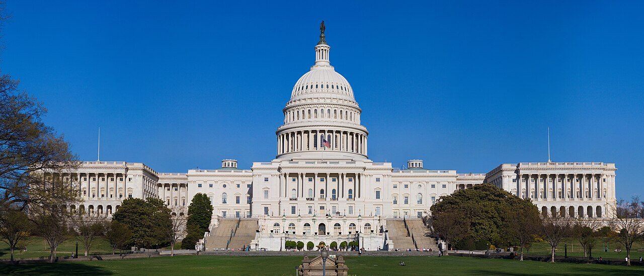 Fachada do Capitólio, sede do Congresso dos Estados Unidos, em Washington