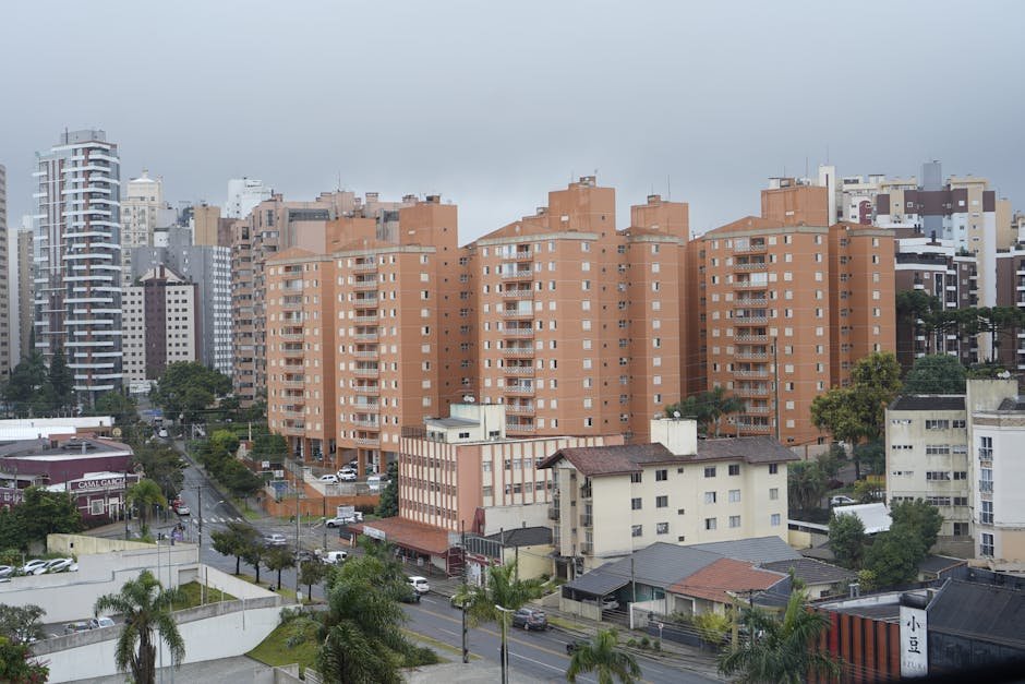 Conjunto habitacional residencial com casas populares