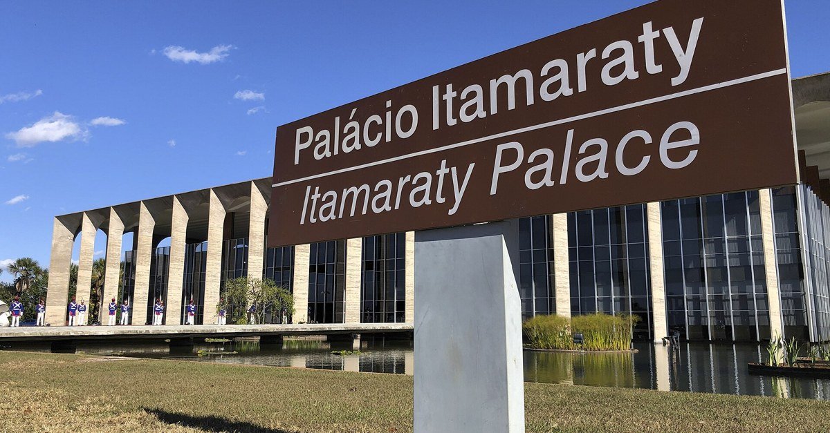 Fachada do Palácio Itamaraty, sede do Ministério das Relações Exteriores, em Brasília