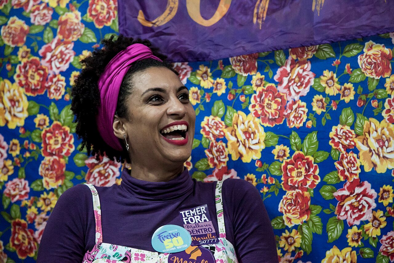 A vereadora Marielle Franco em evento no Rio de Janeiro, em setembro de 2016