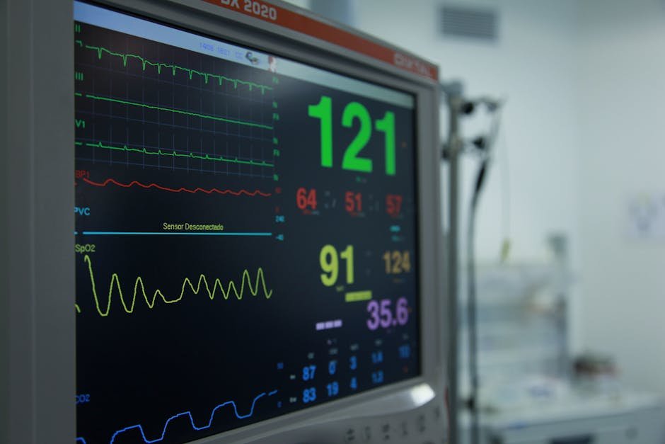 Equipamentos de unidade de terapia intensiva em hospital