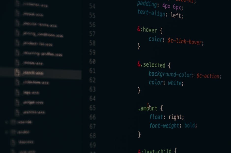 Tela mostrando codigo CSS em editor de programacao
