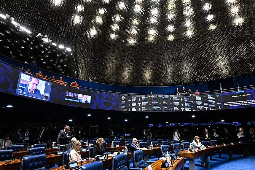 Plenário do Senado Federal durante sessão deliberativa ordinária